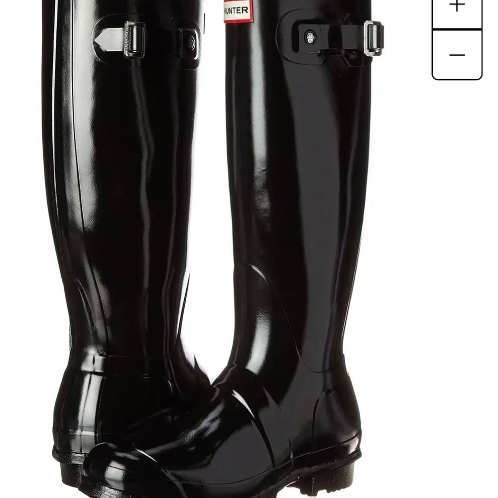 Original tall, gloss, hunter boots, army green